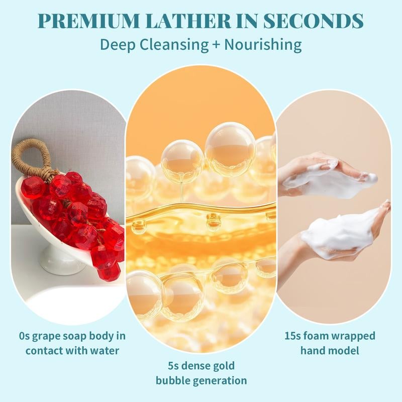 🍇🍑Personalized Original Handmade Crystal Grape Soap Gentle Cleansing Soap