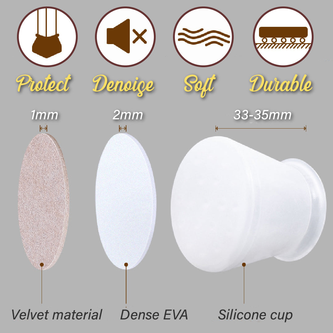 Furniture Leg Silicone Felt Protection Cover